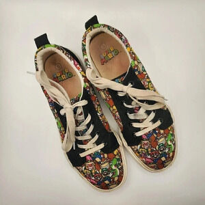 Kids' Unisex Boys Girls GROUNDUP SUPER MARIO Fashion Sneakers Shoes SZ 5 Luigi‎